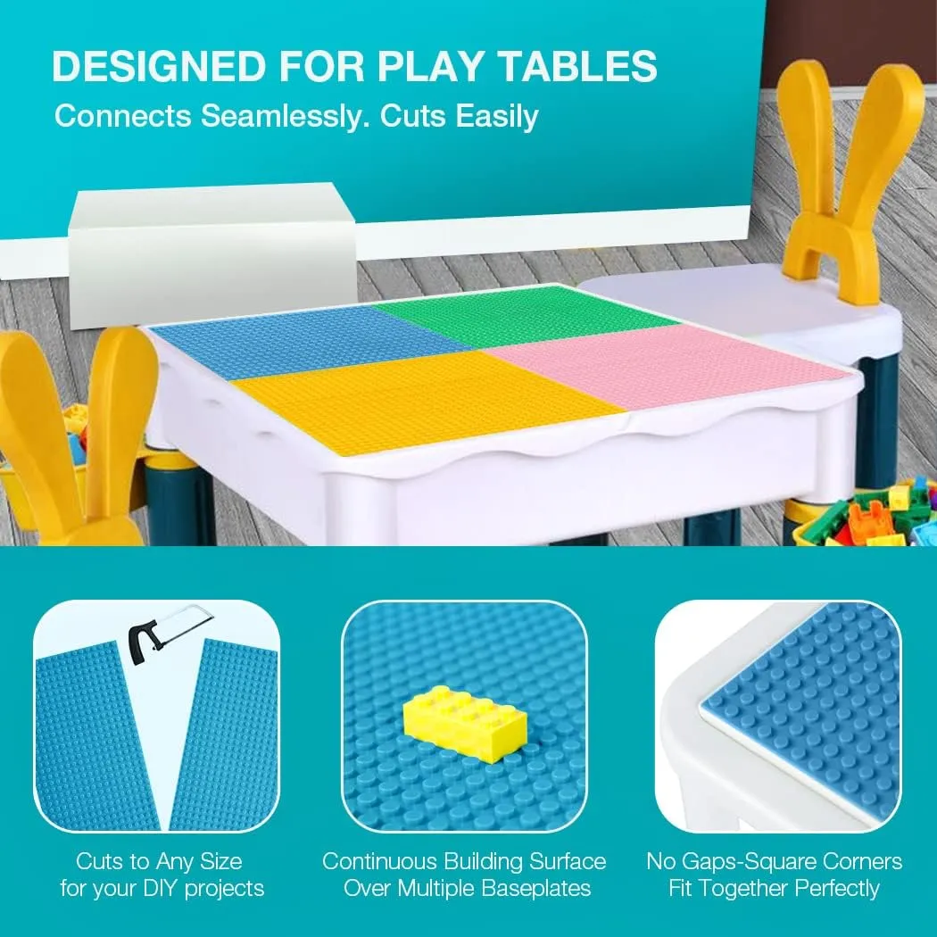 Lekebaby 8 Pack Classic Baseplates Building Base for Building Bricks, 10" x 10" Building Boards - 100% Compatible with Major Brands, Macaron