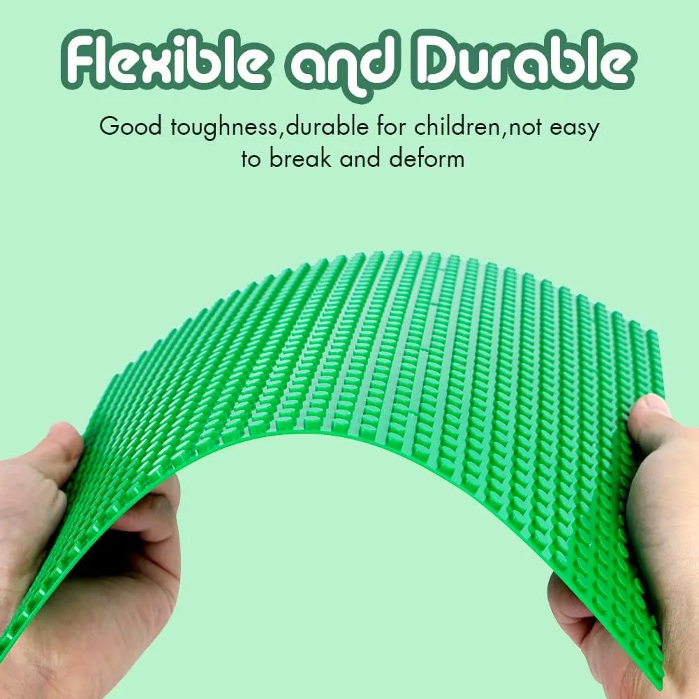 Lekebaby 8 Pack Classic Baseplates Building Base for Building Bricks, 10" x 10" Building Boards - 100% Compatible with Major Brands, Macaron