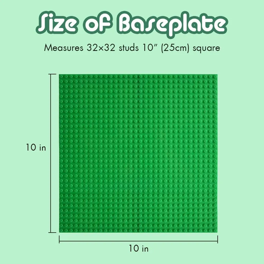 Lekebaby 8 Pack Classic Baseplates Building Base for Building Bricks, 10" x 10" Building Boards - 100% Compatible with Major Brands, Macaron