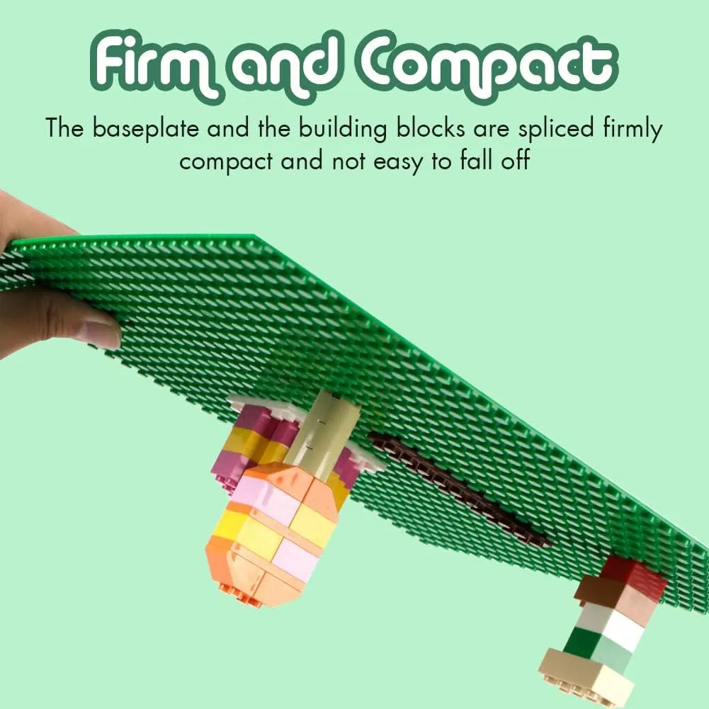 Lekebaby 8 Pack Classic Baseplates Building Base for Building Bricks, 10" x 10" Building Boards - 100% Compatible with Major Brands, Macaron