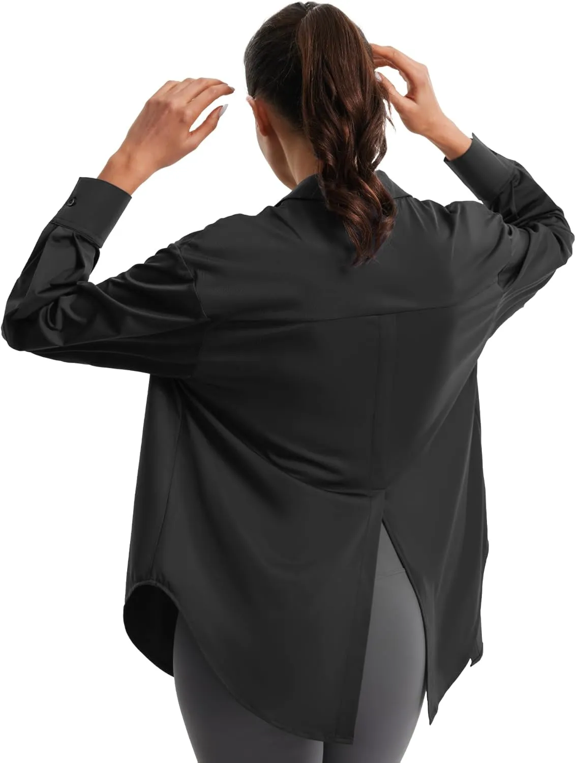 Libin Women's Sun Protection Shirts Long Sleeve UPF50  Button Down Shirt Quick Dry Swim Beach Cover Up for Hiking Safari