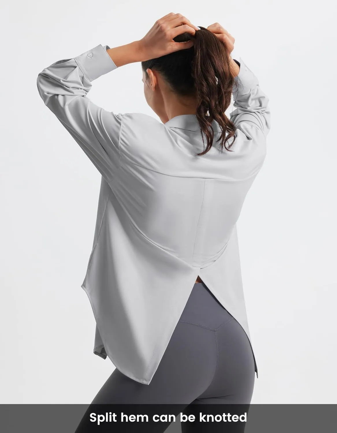 Libin Women's Sun Protection Shirts Long Sleeve UPF50  Button Down Shirt Quick Dry Swim Beach Cover Up for Hiking Safari