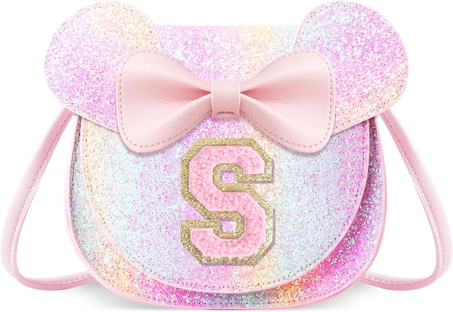 Little Girl Toddler Purse - Cute Mouse Ear Bow Crossbody Bag for 2-8 Year Olds - Birthday Gift