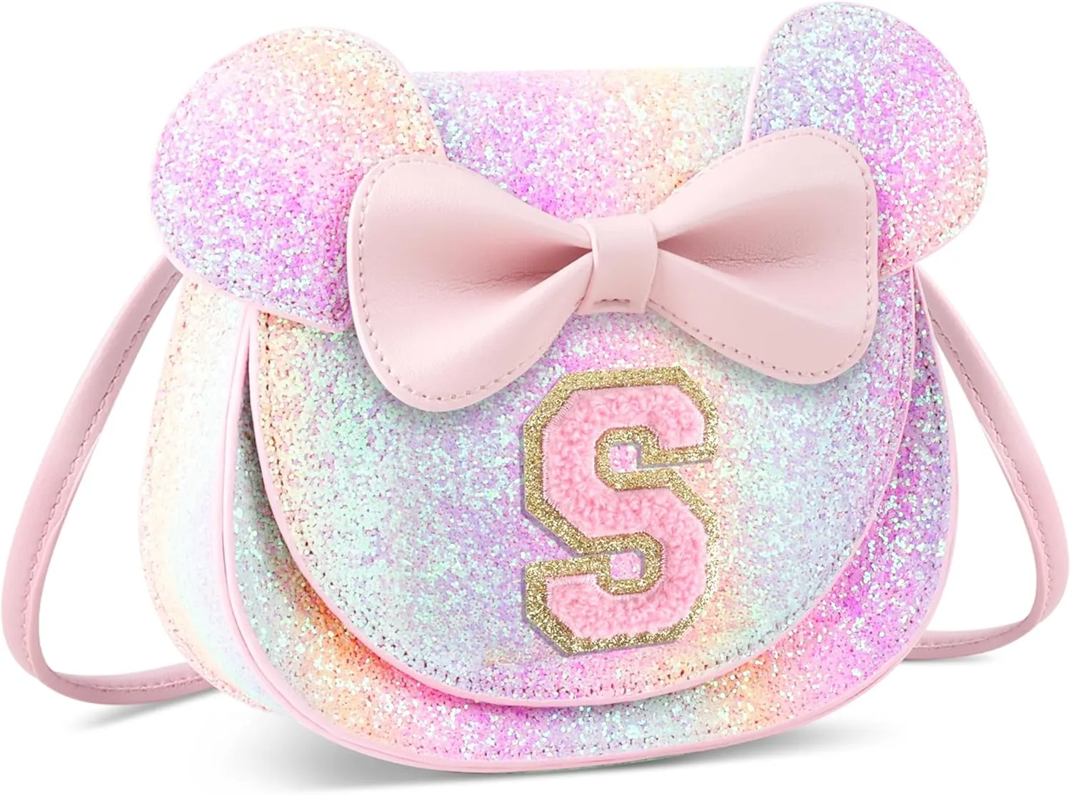 Little Girl Toddler Purse - Cute Mouse Ear Bow Crossbody Bag for 2-8 Year Olds - Birthday Gift