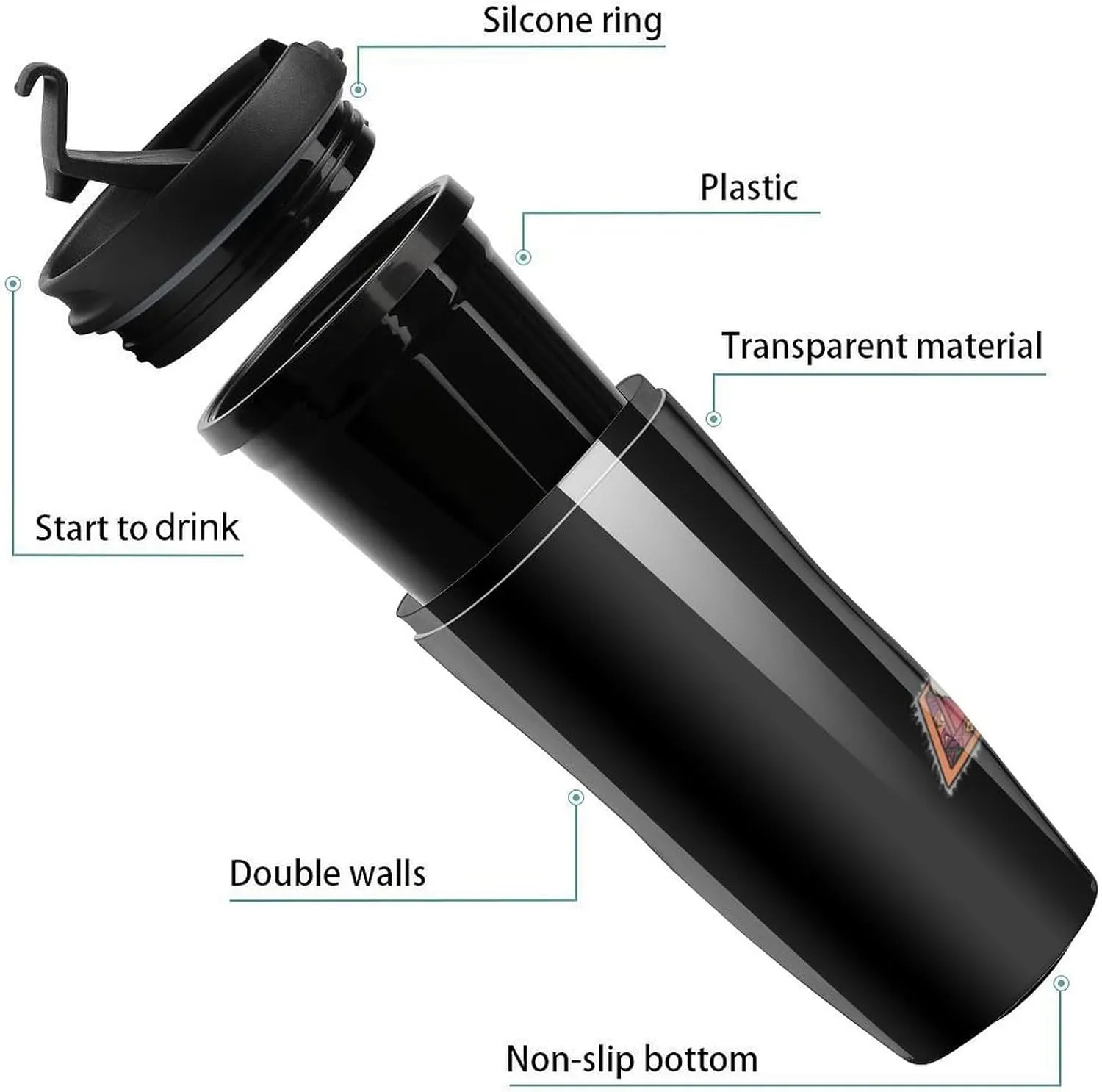 Llama Yoga Coffee Mug with Lid Portable Tumbler Water Bottle for Travel Business 350ml