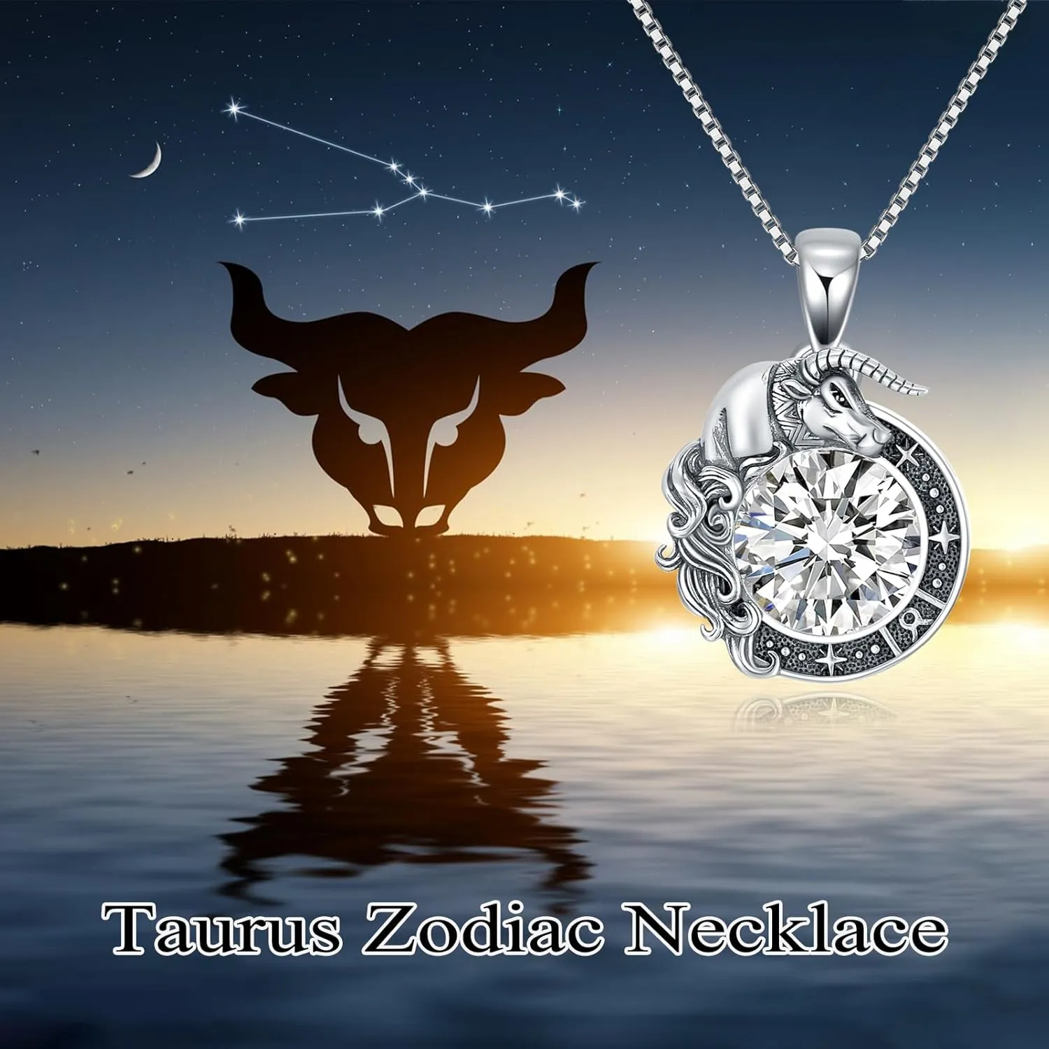 LONAGO Zodiac Sign Necklace Celestial Constellation Necklace Horoscope Astrology Zodiac Pendant Necklace Gift for Women