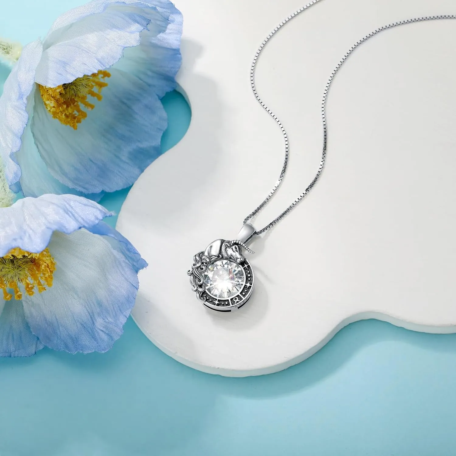 LONAGO Zodiac Sign Necklace Celestial Constellation Necklace Horoscope Astrology Zodiac Pendant Necklace Gift for Women