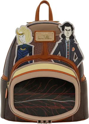 Loungefly Marvel Loki TVA Lenticular Multiverse Mini Backpack