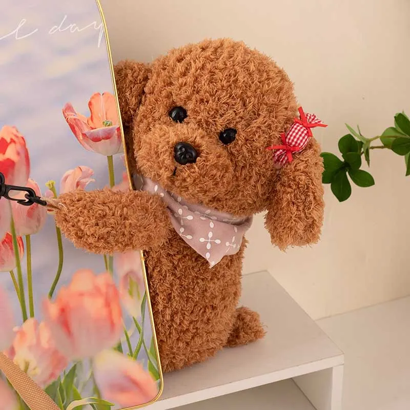 Lovely Teddy Dog Crossbody Plush Bag