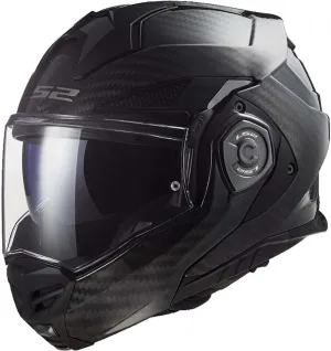 LS2 Helmets Advant X Carbon Fiber Modular Helmet with Integrated Cardo 4X Bluetooth (Matte Black - Small)