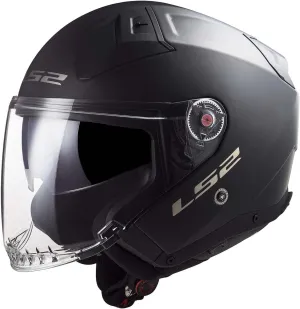 LS2 Helmets Open Face Infinity II Helmet (Matte Black - Medium)