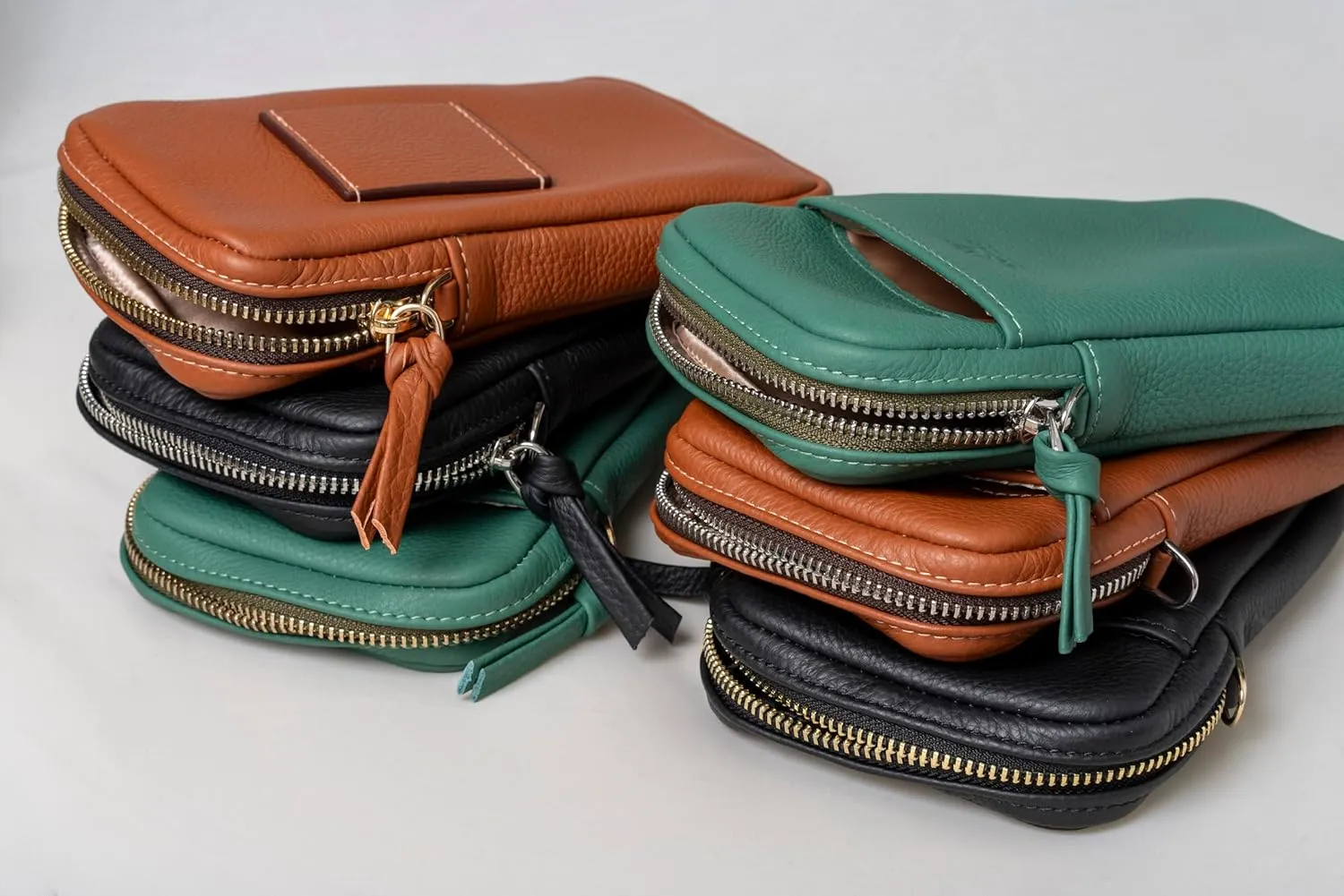 Luxury Crossbody Bag | Handcrafted in the USA | Pebbled Italian Leather