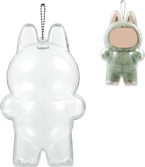 Macaron Standing Clear Plastic Protective Display Case for Labubu