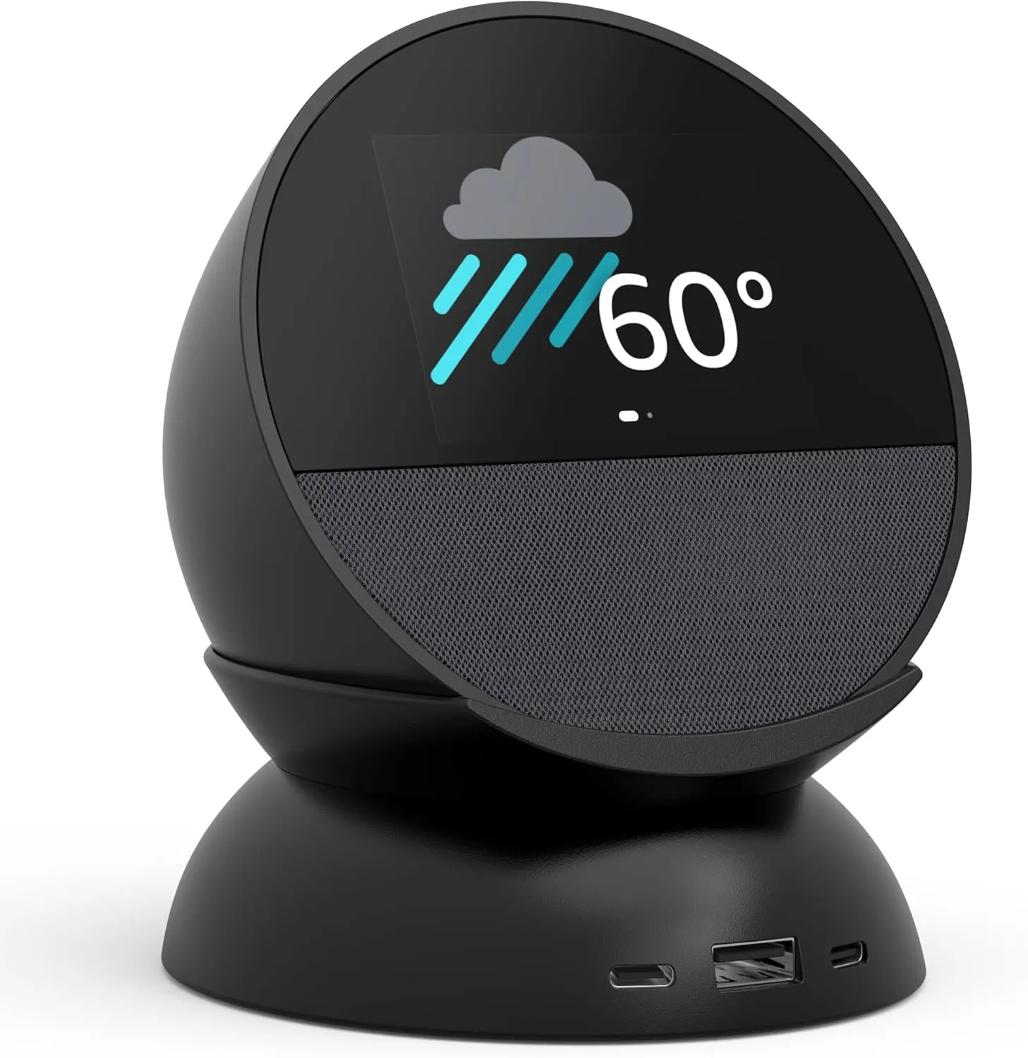 Made for Amazon Stand with USB-C and USB-A Charging Ports for Echo Spot (2024 Release)