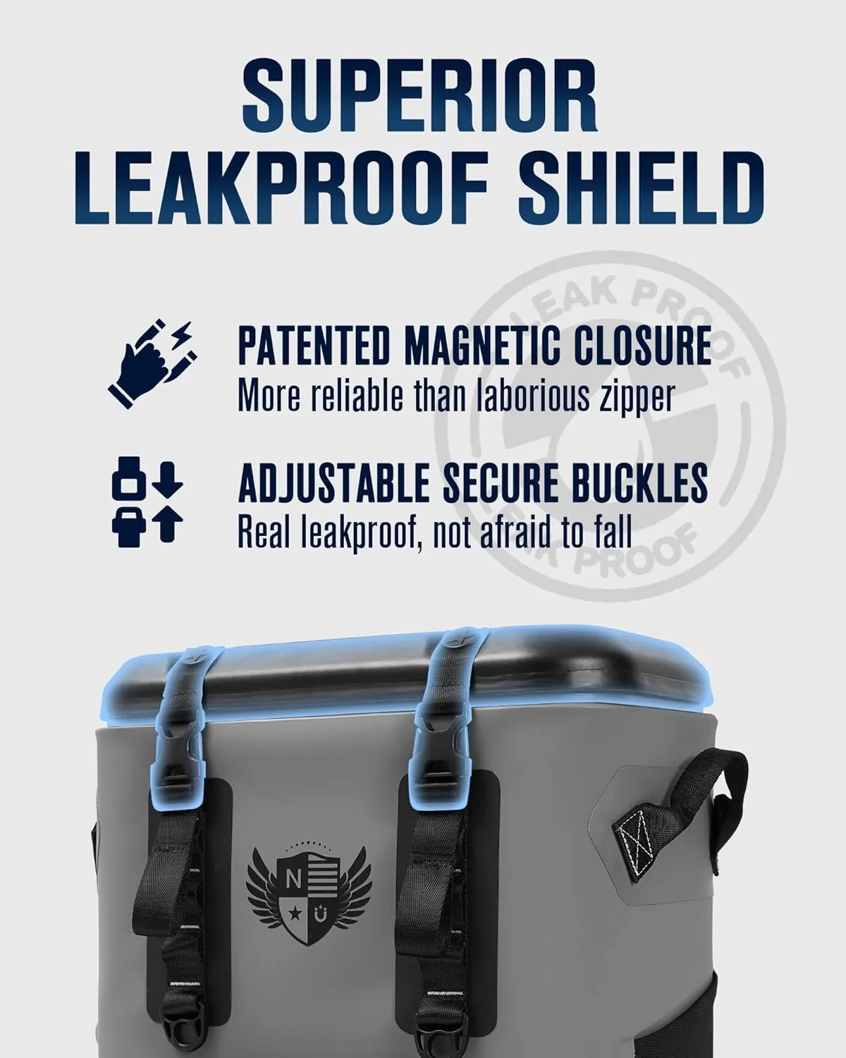 Magnetic Backpack Cooler 30 Can, Leakproof Insulated Soft Cooler Bag for Men & Women, Zipperless Waterproof Soft Sided Cooler for Beach, Lunch, Picnic, Kayak, Car, Camping & Party