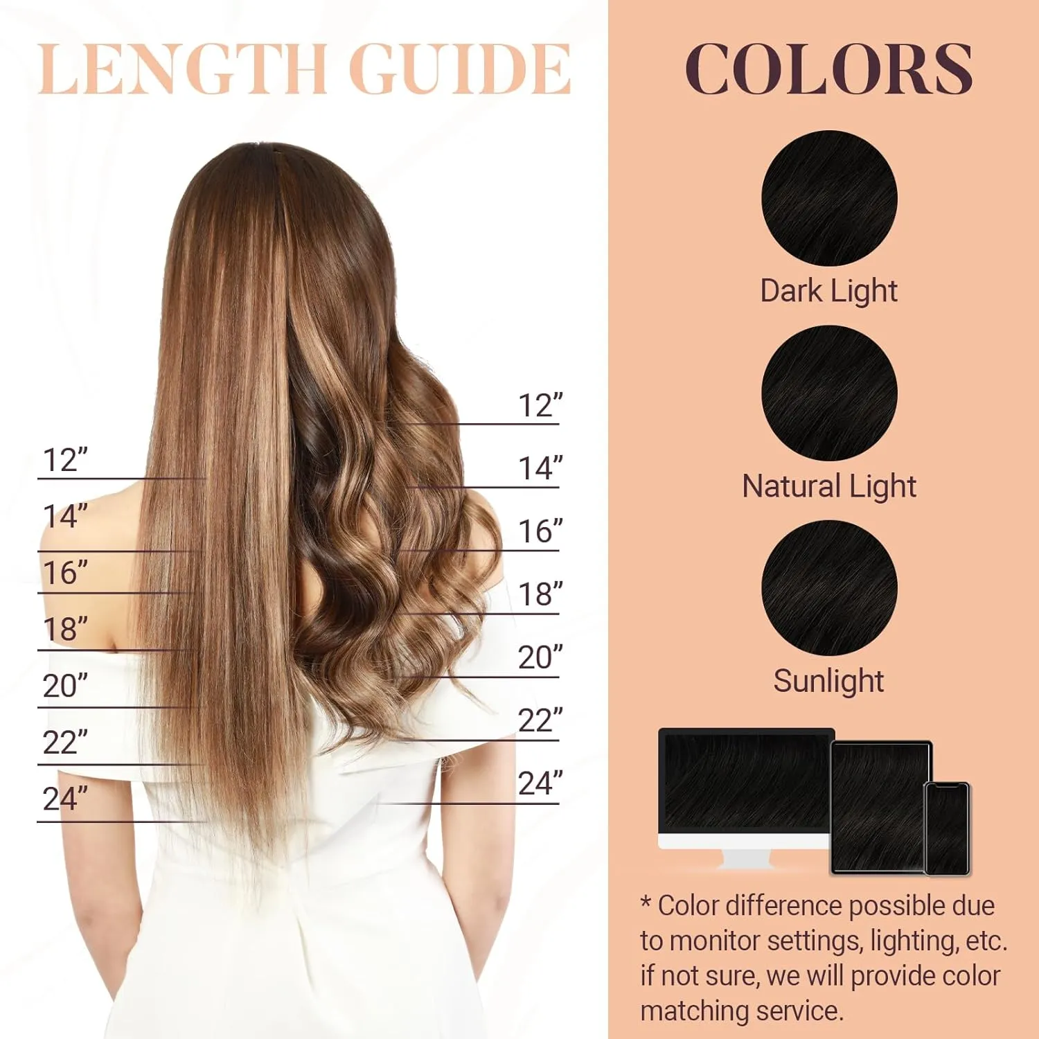 MAXITA Microlink Hair Extensions Human Hair Dark Brown Micro Bead Hair Extensions Virgin Human Hair, 50g/50 Strands/Pack, 24 In