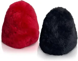 Medium Dual 100% Lambs Wool Buffer Covers Fit 2.5"Dia x 3.5"High - TruePower, Sunpentown Shoe Polishers
