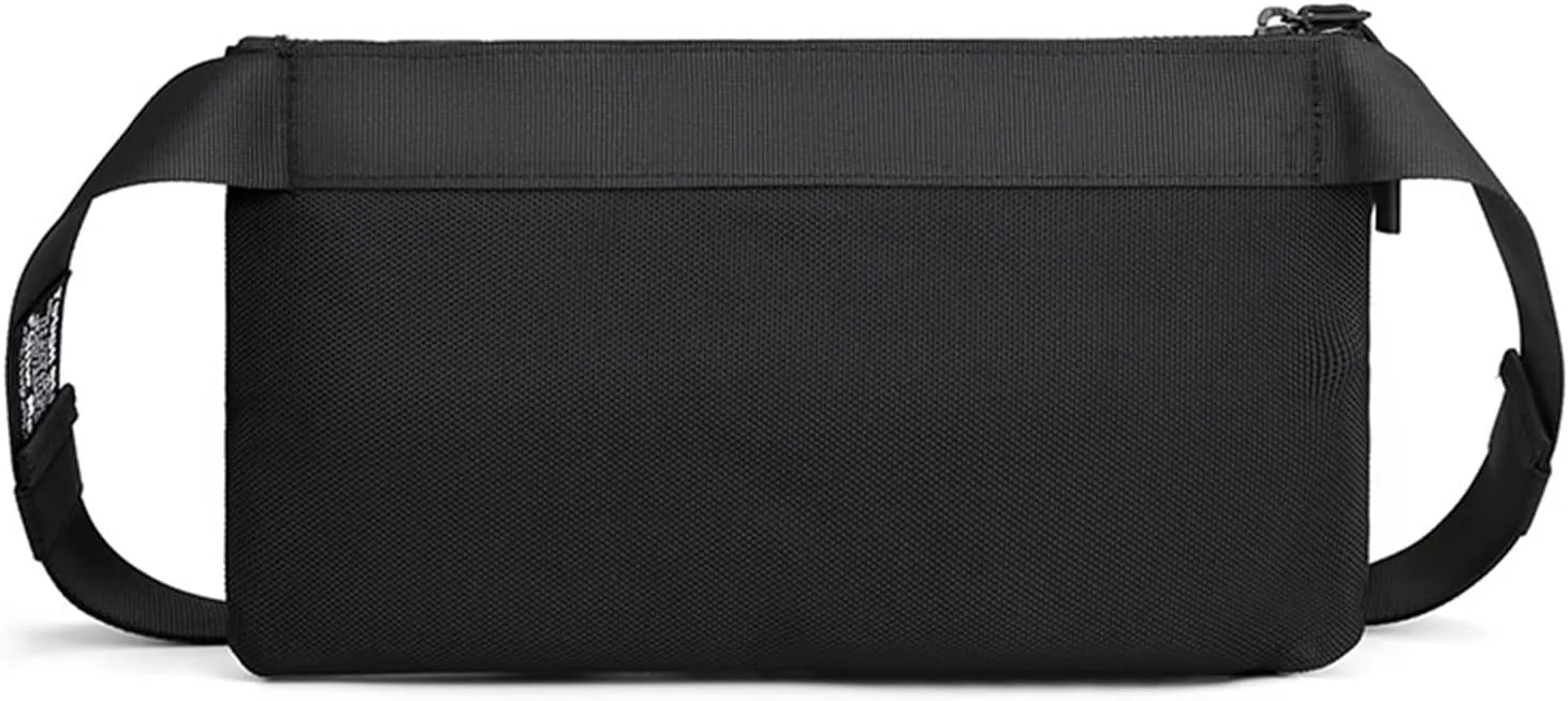 Mens Waist Bag Men's Chest Bag Crossbody Bag Outdoor Sports Waist Bag for Walking,Traveling,Cycling(Black)