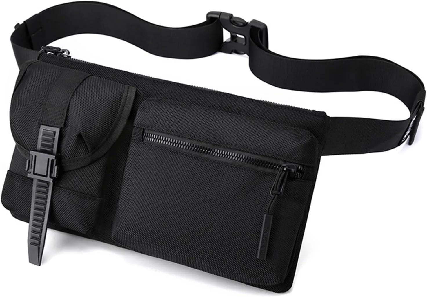 Mens Waist Bag Men's Chest Bag Crossbody Bag Outdoor Sports Waist Bag for Walking,Traveling,Cycling(Black)