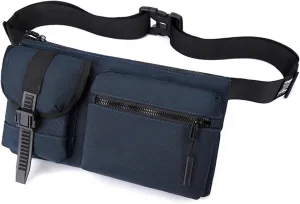 Mens Waist Bag Men's Chest Bag Crossbody Bag Outdoor Sports Waist Bag for Walking,Traveling,Cycling(Navy blue)