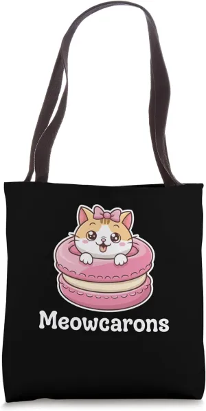 Meowcarons Cute Cat Macaron Fun Tote Bag