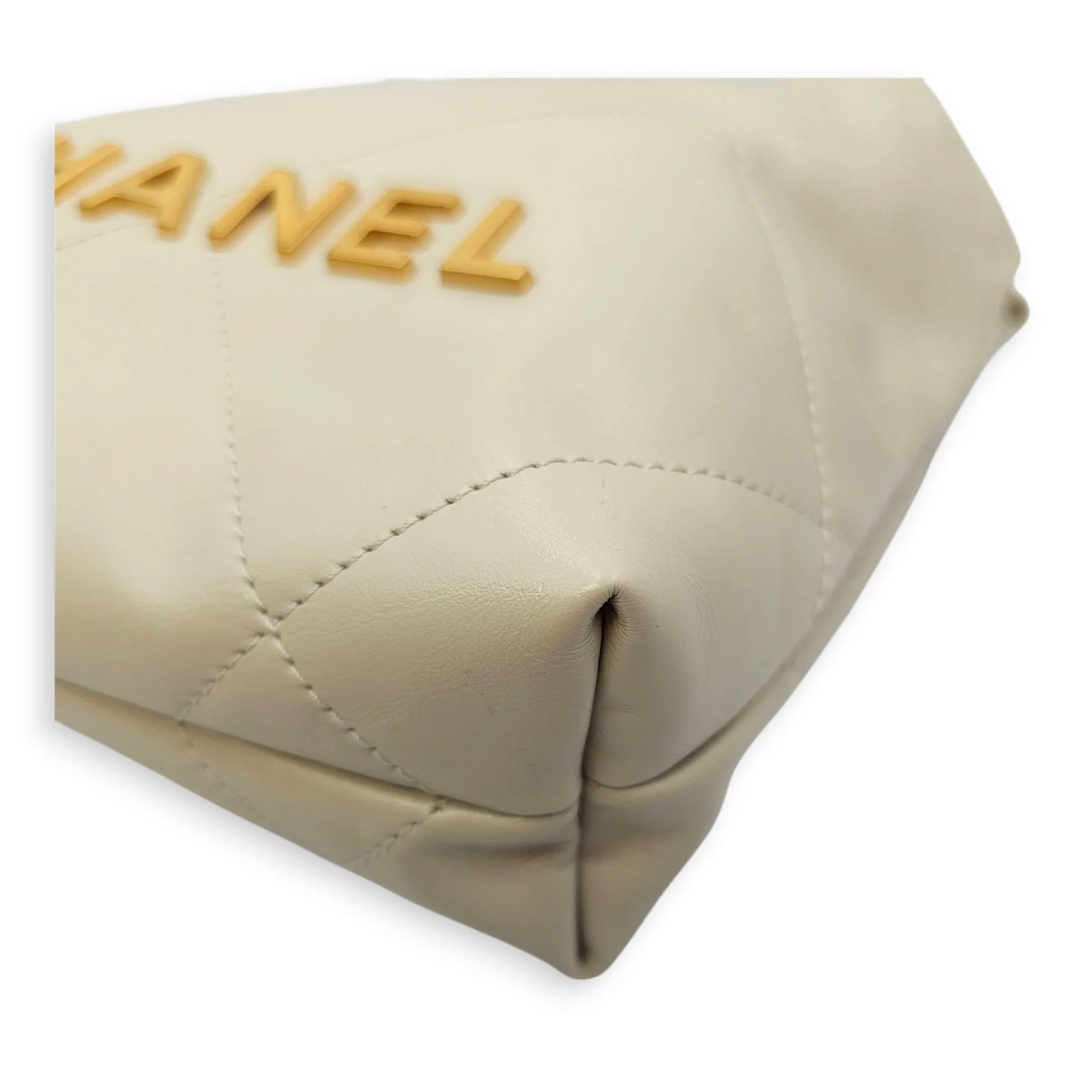Mini 22 Grey Crossbody Bag in Calfskin, Gold hardware