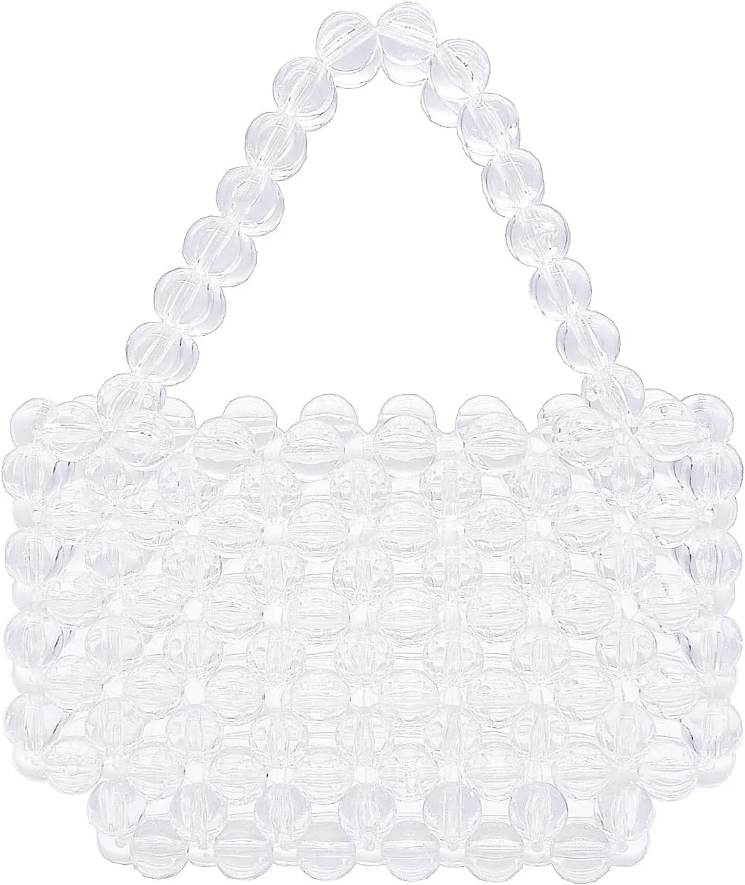 Miuco Women Beaded Bag Handmade Transparent Acrylic Handbags