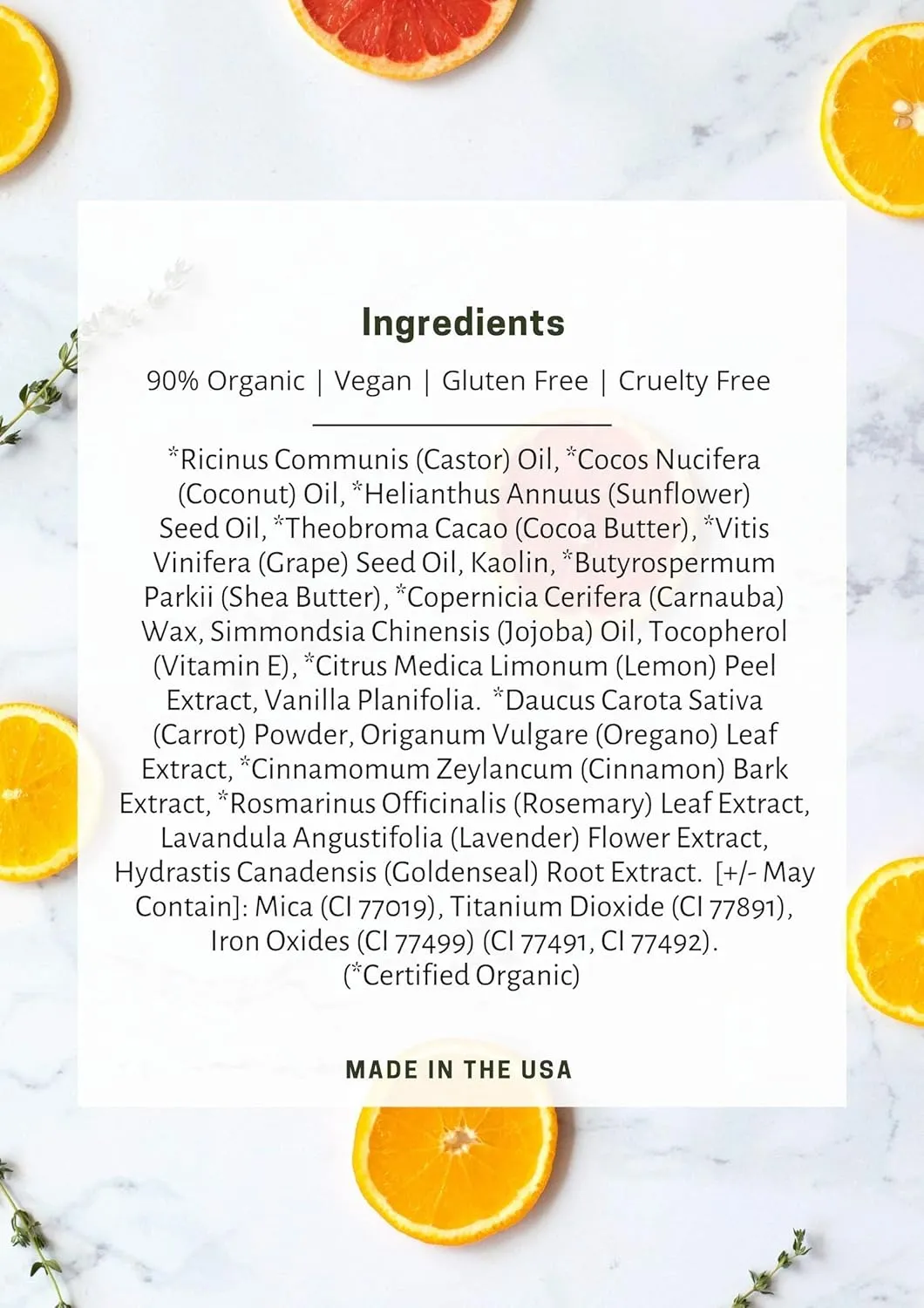 Mom's Secret 100% Natural Lip Gloss, Organic, Vegan, Gluten Free, Cruelty Free, Made in the USA, 0.18 oz. (Embellished)