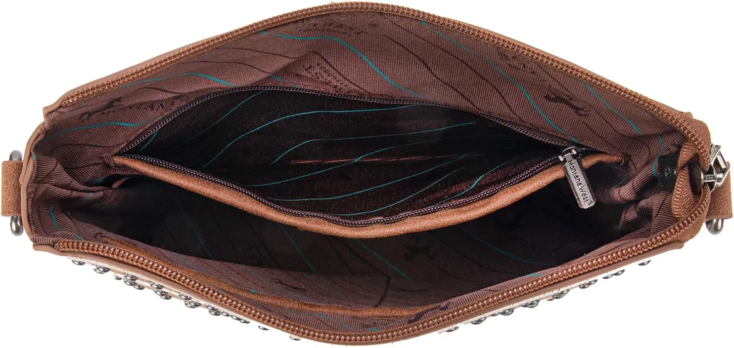 Montana West Western Crossbody Bags for Women Embroidered Denim Collection Purses