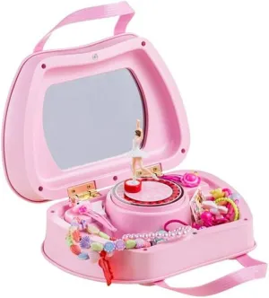 Multi-Functional Jewelry Bag Mechanism Music Box Ballerina Girl Dancing Girl Rotation on Music Box Jewelry Box Music Box