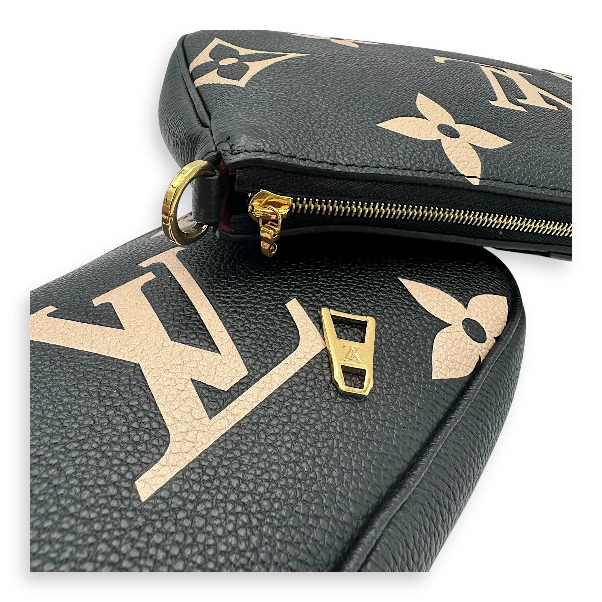 Multi-Pochette Accessoires Crossbody Bag  Black in Monogram Empreinte Leather , Gold Hardware