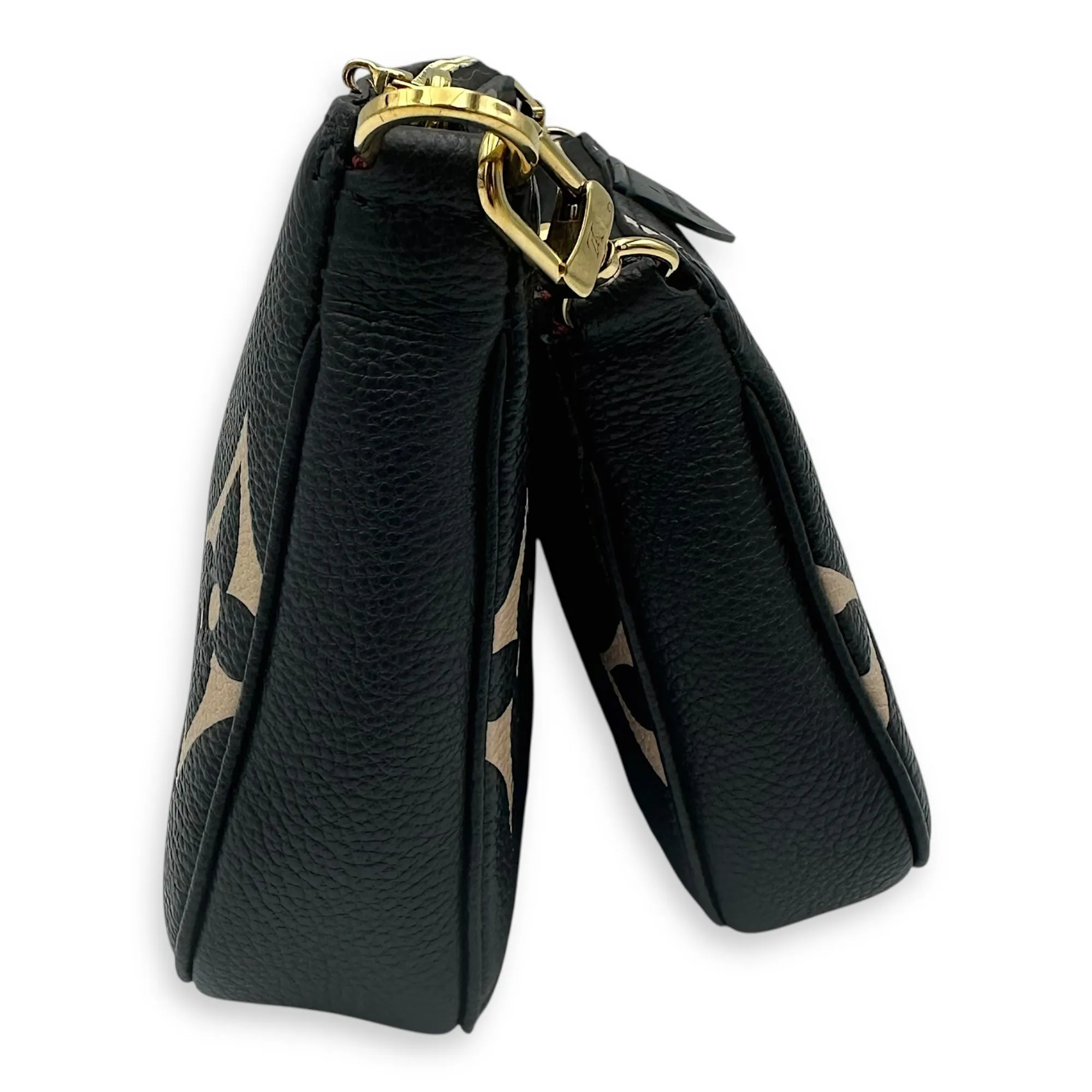 Multi-Pochette Accessoires Crossbody Bag  Black in Monogram Empreinte Leather , Gold Hardware