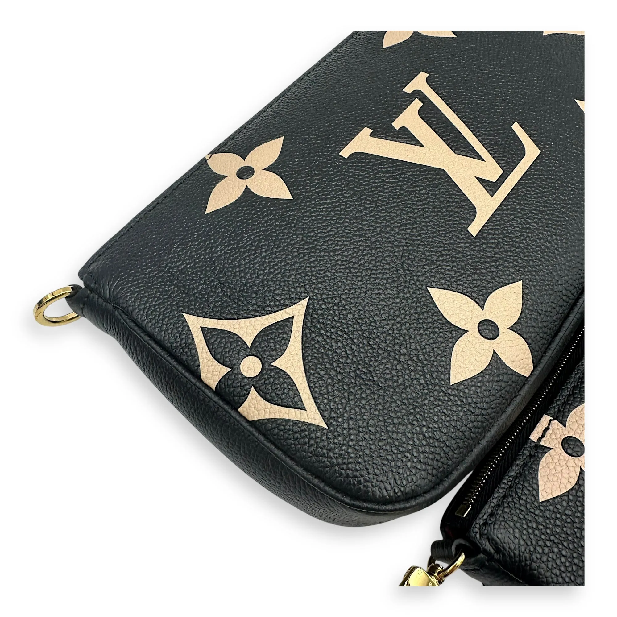 Multi-Pochette Accessoires Crossbody Bag  Black in Monogram Empreinte Leather , Gold Hardware