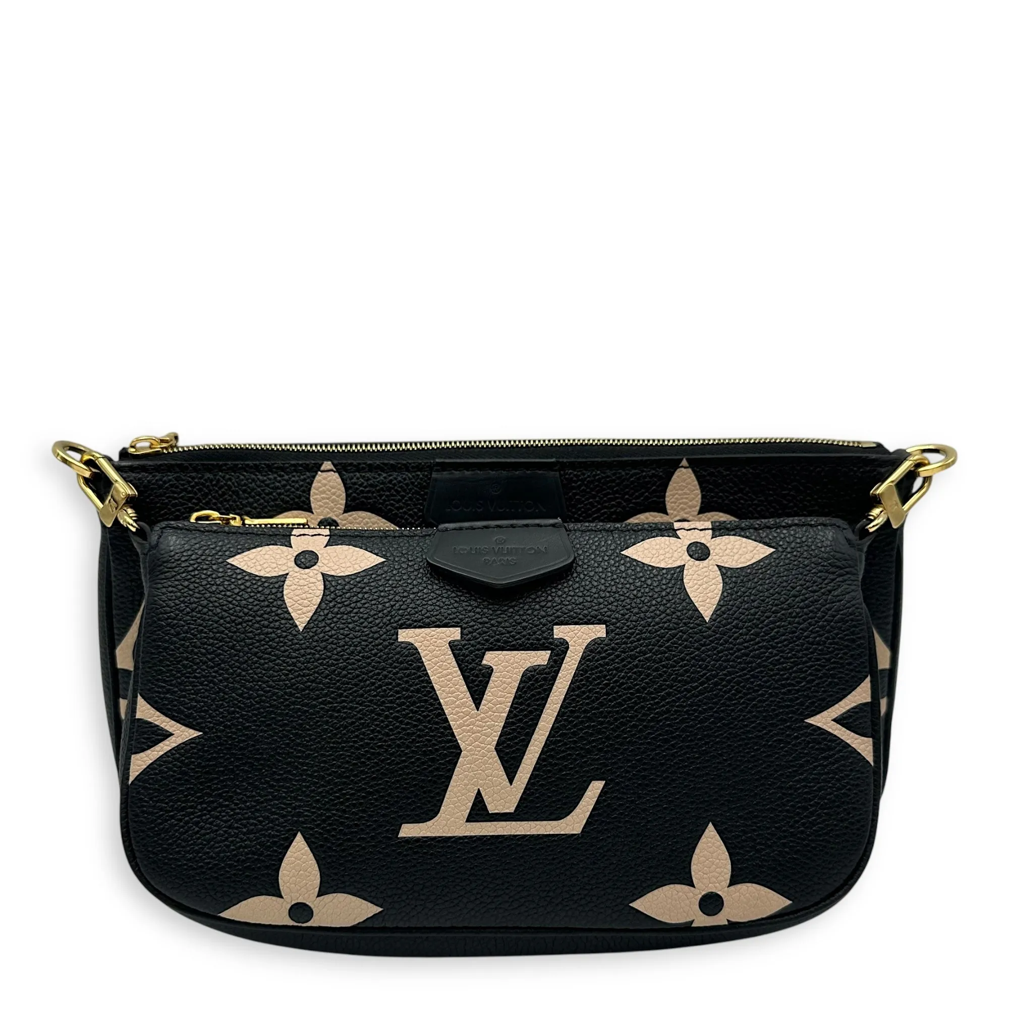Multi-Pochette Accessoires Crossbody Bag  Black in Monogram Empreinte Leather , Gold Hardware