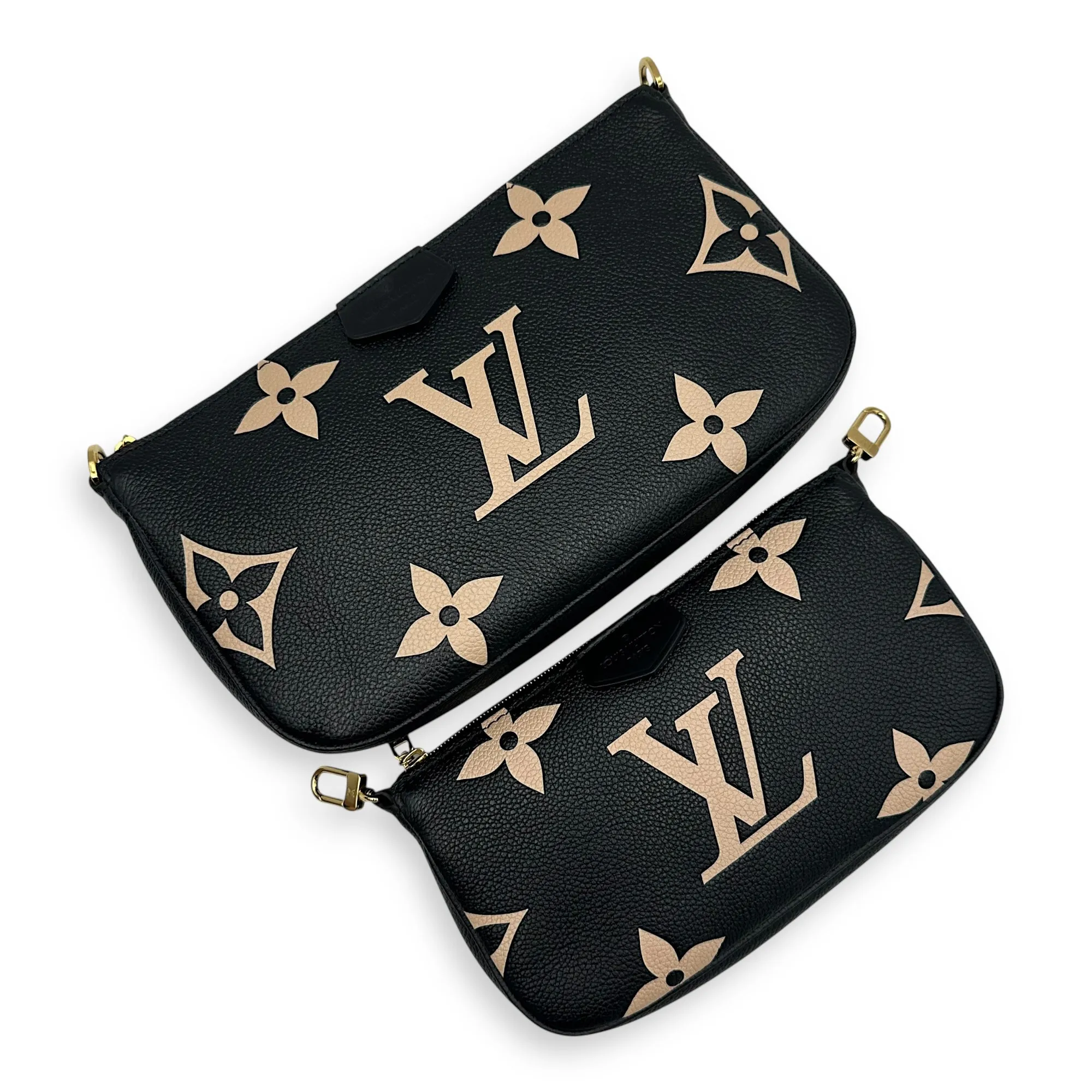 Multi-Pochette Accessoires Crossbody Bag  Black in Monogram Empreinte Leather , Gold Hardware