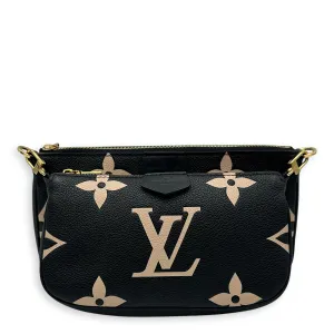 Multi-Pochette Accessoires Crossbody Bag  Black in Monogram Empreinte Leather , Gold Hardware