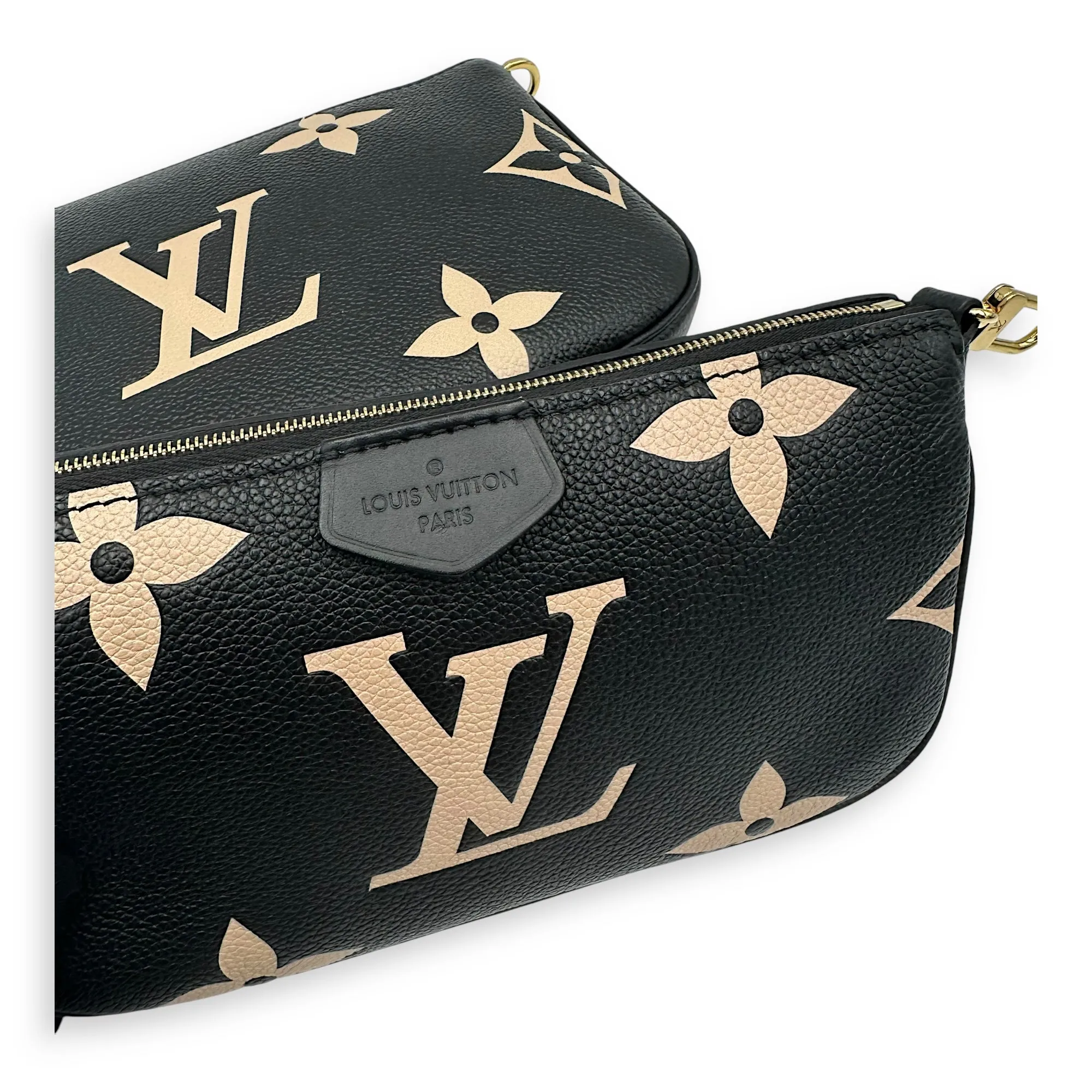 Multi-Pochette Accessoires Crossbody Bag  Black in Monogram Empreinte Leather , Gold Hardware