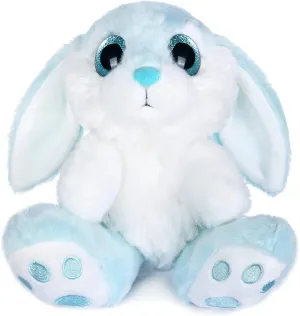 My OLi Bunny Stuffed Animal 8.5in Plush Rabbit with Floppy Ear Bedtime Friend Soft Toy Gifts for Girls Boys Kids, Blue