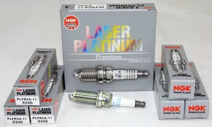 NGK 6240 Laser Platinum Spark Plugs PLFR5A-11 - 6 PCSNEW by NGK