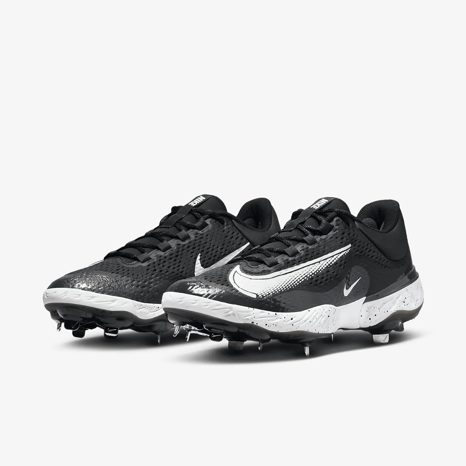 Nike Alpha Huarache Elite 4 Low NRG Baseball Cleats (DJ6521-003, Black/Dark Smoke Grey/White)