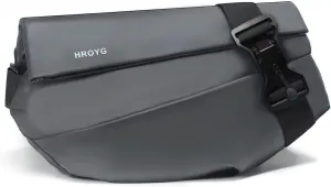 Obsidian Sling Bag Hidden magnetic buckle Waterproof Matte Leather Crossbody Bag with Quick-Release Magnetic Buckle