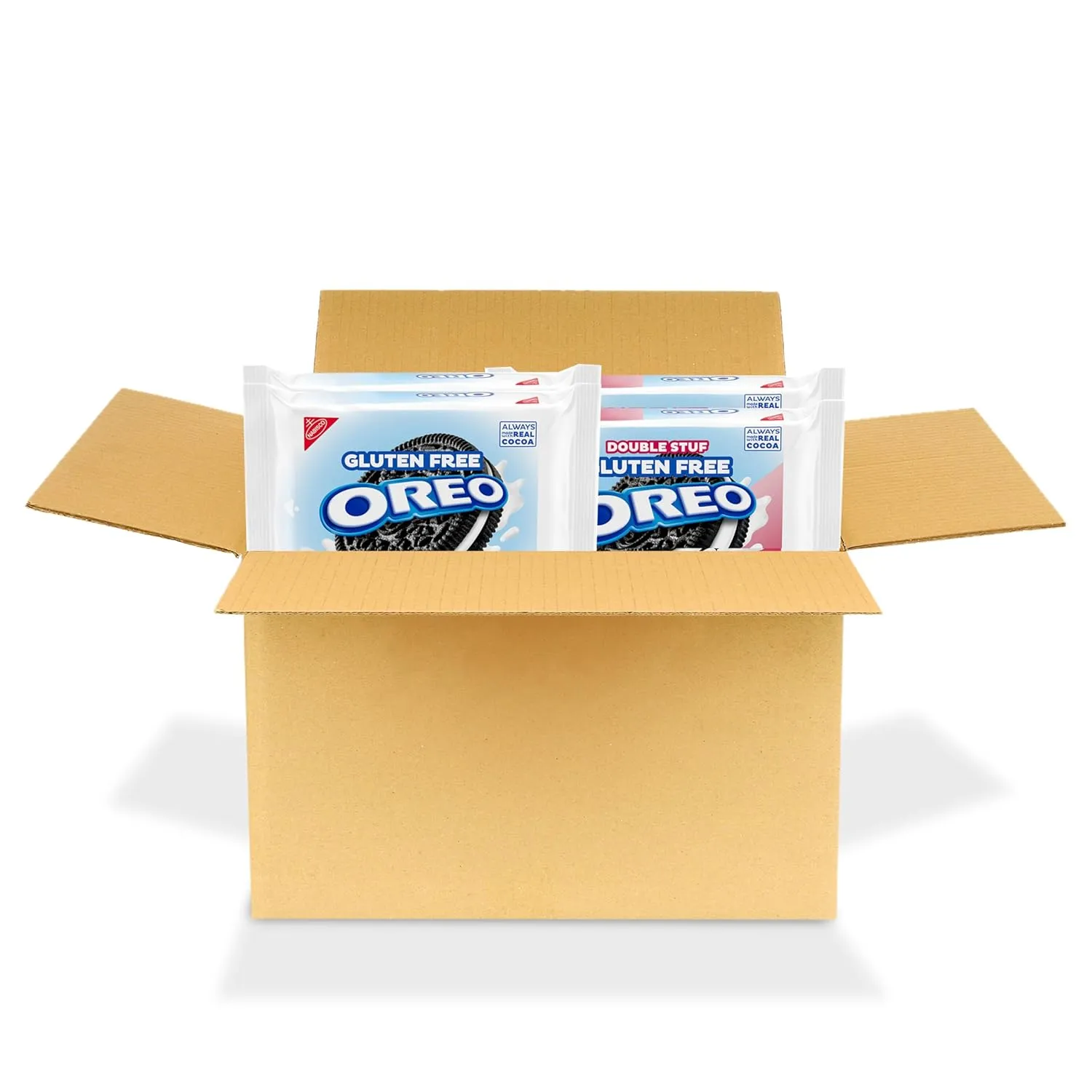 OREO Original & OREO Double Stuf Gluten Free Cookies Variety Pack, 4 Packs