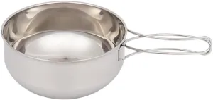 Outdoor 304 Stainless Steel Folding Pot Camping Portable Multi-functional Tableware(650ml)
