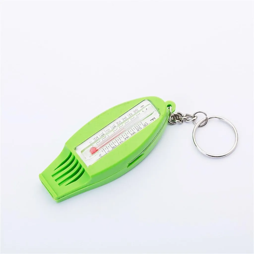 Outdoor Survival Camping Compass Thermometer Magnifying Glass 4-in-1 Multi-Functional Whistle