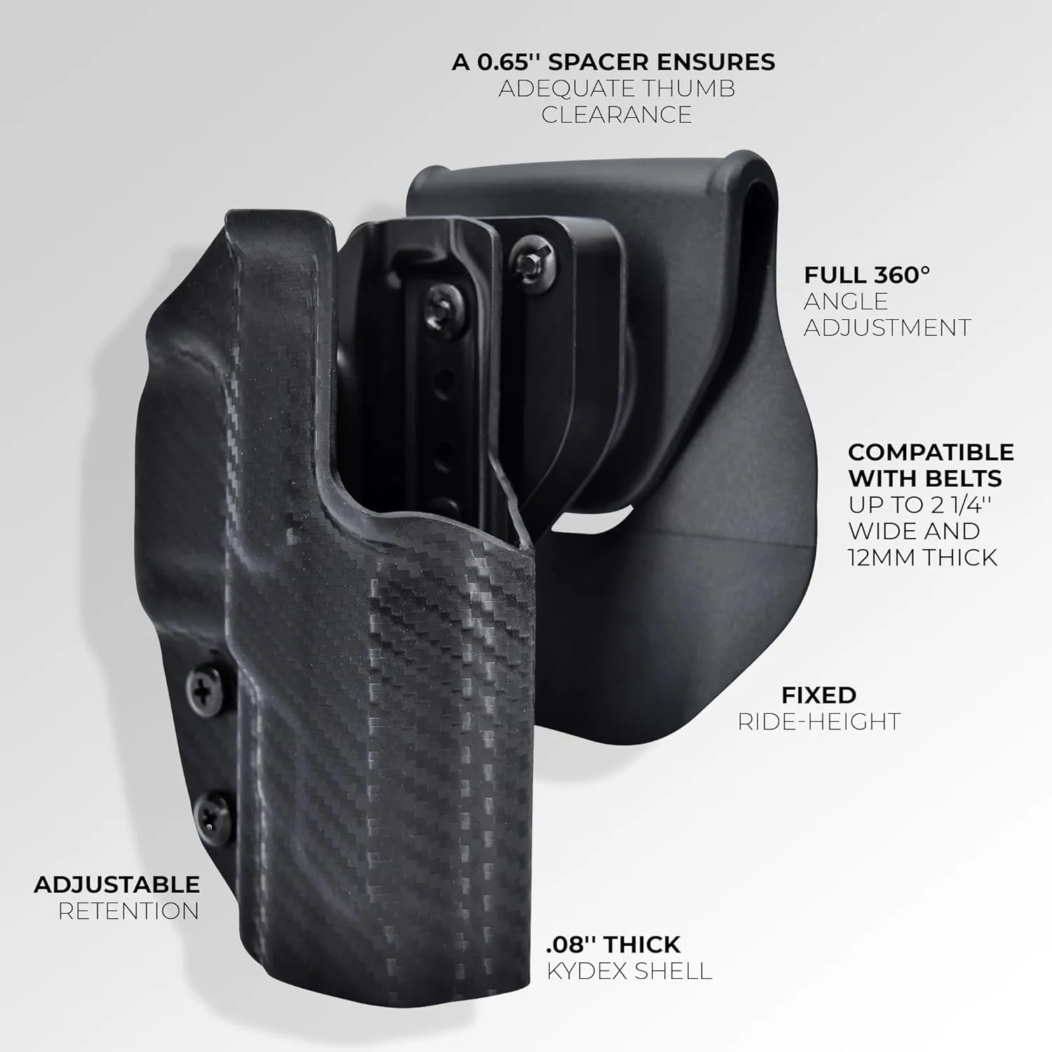 OWB Quick Release Paddle Holster fits Shadow Systems CR920 Combat