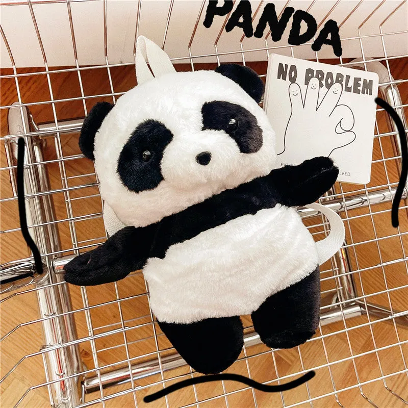 Panda Plush Cute Soft Figurine Doll Crossbody Bags