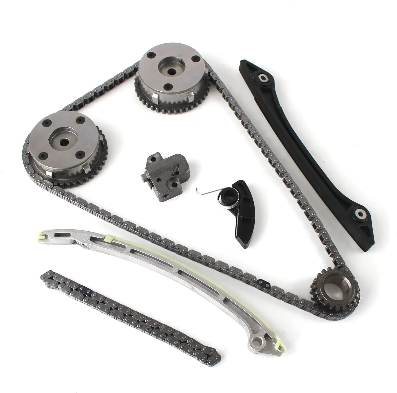 PANGOLIN CJ5E6C525AD CJ5E6C524AD Timing Chain Kit 2 VVT with Oil Pump Chain for Land Rover Range Rover Evoque Freelander 2.0L Repalcement Oil pump Timing Chain Kit
