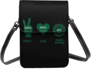 Peace Saudi Arabia Saudi Arabian Flag Small Crossbody Bag Is A Shoulder Bag Designed For Women And Girls Cell Phone Crossbody Wallet Purses With Card Slots Adjustable Strap