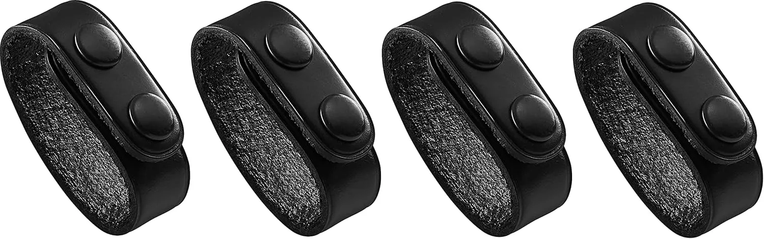 Perfect Fit Shield Wallets Duty Belt Keeper with Double Snap Closure (Pack of 4)