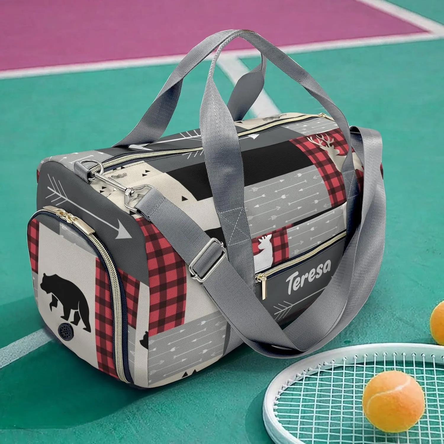 Personalized Animals Custom Multi-functional Travel Bag, Unisex Portable Duffel Bag, Short Distance Travel Assistant.